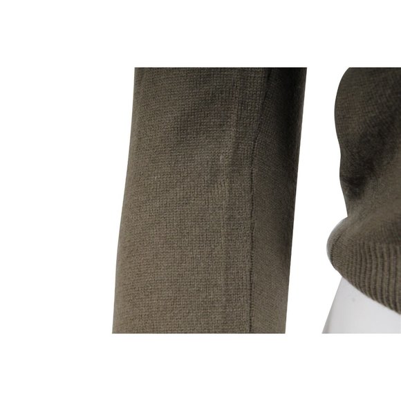 Marni Womens U Neck Sweater Size 40 Olive Green Cashmere Pullover Long Sleeve - Picture 3 of 14